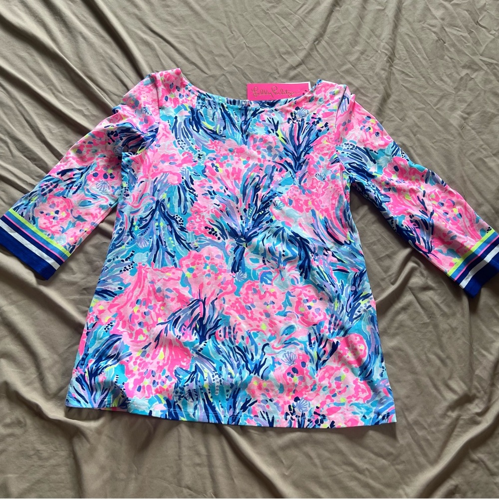 Lilly Pulitzer Pink and Blue Abstract Dress